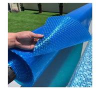 Telo di Copertura per Piscina, Ampia Copertura Solare per Piscine Fuori Terra e interrate da 3,6 a 7,6 Metri - Coperta termoisolante, Telo Antipolvere, Pellicola a Bolle in PE per Piscine co