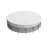Telo di copertura per piscina, rotondo, 300/370/450 cm, impermeabile e antipolvere, con coulisse e chiodi per pavimento, per piscine fuori terra, vasca da bagno (argento, 300 cm)