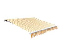 Telo di copertura per tende da sole, 3 x 2,5 m, giallo girasole e bianco, 100% poliestere, resistente ai raggi UV e alle intemperie, per terrazze, balconi e giardini