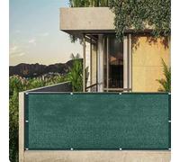 Telo di copertura per terrazza da esterno, resistente alle intemperie, 1,8 x 6,1 m, per balcone, giardino, protezione da vento e UV, con fascette e corda per un montaggio sicuro