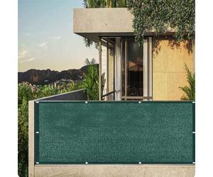 Telo di copertura per terrazza da esterno, resistente alle intemperie, 1,8 x 6,1 m, per balcone, giardino, protezione da vento e UV, con fascette e corda per un montaggio sicuro