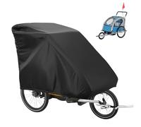 Telo di copertura pieghevole per rimorchio per bicicletta, in tessuto Oxford, colore nero, protezione dalla pioggia, 33 x 55 x 39 cm, universale, per rimorchio per bicicletta, rimorchio per cani