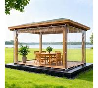 Telo di Copertura Trasparente 600 x 715 cm Plastica Trasparente Telo di Copertura in PVC con Occhielli, Impermeabile per Esterni, Piante, Serra, Pet Hutch, A