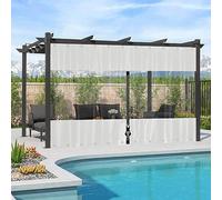 Telo di copertura trasparente for esterni, telone in vinile con cerniera, tenda a pannello trasparente, pannelli laterali impermeabili for gazebo, spessore 0,3 mm, chiusura for patio(1x2m(39 * 79in))