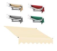 Telo di ricambio impermeabile di alta qualità, protezione dai raggi UV, 400 x 250 cm, colore verde e rosso, perfetto per protezione solare esterna, facile installazione