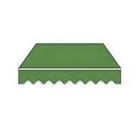 Telo di ricambio impermeabile in tessuto 200 x 150 cm, verde, regolabile, tenda da giardino per esterni, ideale per terrazze e terrazze, 4 x 2,5 m
