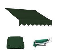 Telo di ricambio impermeabile in tessuto, protezione UV, per esterni, 3,6 x 3 m, in tela verde, per terrazze, balconi e giardini