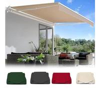 Telo di ricambio impermeabile resistente agli strappi per esterni, 5 x 4 m, beige, copertura parasole per porte e telaio non incluso, perfetto per giardini e patii