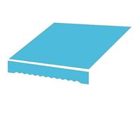 Telo di ricambio in poliestere per protezione UV, tenda + tenda per balcone e terrazza, 4,5 x 1,5 m, resistente alle intemperie