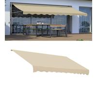 Telo di ricambio in tessuto di alta qualità, 180 g/m², resistente ai raggi UV, impermeabile, 100% poliestere, per ombrelloni e gazebo da esterno (beige, 185 cm)