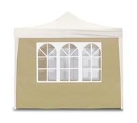 Telo di Ricambio Laterale per Gazebo Pieghevole 3x2m con Finestre Beige