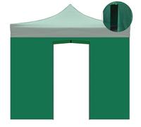 Telo di Ricambio Laterale per Gazebo Pieghevole 3x2m Impermeabile con Porta Avvolgibile Verde