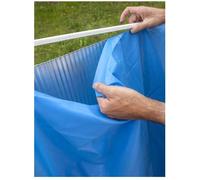 Liner Gre 730 cm - 375 cm - h 120 cm azzurro - overlap sp. 40/100