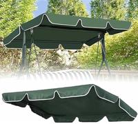 Telo di Ricambio per Altalena, Universale, Impermeabile, Resistente Ai Raggi UV, per Altalena, 2 O 3 Posti, per Parasole, Amaca da Esterno, Green, 195x125x15CM