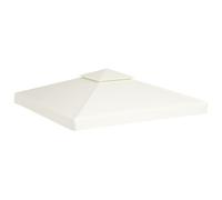 vidaXL Telo di Ricambio per Gazebo 310g/m² Bianco Crema 3x3m