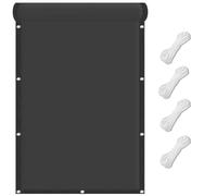 Telo di Ricambio per Ombrellone 200 x 660 cm Impermeabile Rete Telo Ombra Tenda in Poliestere Pes con Protezione Antivento e UV Ideali per Cortile Patio e Campeggio, Grigio Scuro