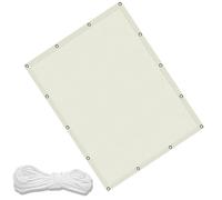 Telo di Ricambio per Ombrellone 720 x 730 cm Impermeabile Tenda a Vela Tenda in Poliestere Pes con Protezione Antivento e UV Ideali per Cortile Patio e Campeggio, Avorio