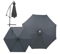 Telo Di Ricambio Per Ombrellone A 6/8 Stecche, Copertura Di Ricambio Per Parasol Da Giardino 2/2.3/2.7/3/3.50m, Baldacchino Di Ricambio Ombrellone(Gray,6Ribs-2.15m(7FT))