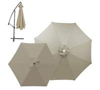 Telo Di Ricambio Per Ombrellone A 6/8 Stecche, Copertura Di Ricambio Per Parasol Da Giardino 2/2.3/2.7/3/3.50m, Baldacchino Di Ricambio Ombrellone(Light brown,8Ribs-3.0m(9.8FT))