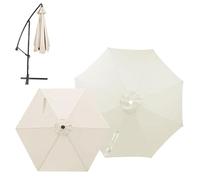 Telo Di Ricambio Per Ombrellone A 6/8 Stecche, Copertura Di Ricambio Per Parasol Da Giardino 2/2.3/2.7/3/3.50m, Baldacchino Di Ricambio Ombrellone(Off-white,6Ribs-2.7m(8.8FT))