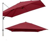 Telo di ricambio per ombrellone a sbalzo da 10 piedi x 10 piedi, da un metro quadrato, con 8 stecche, per patio, piscina, ombrellone offset, copertura parasole(Wine Red 300cm/10ft Single top)
