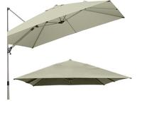 Telo di ricambio per ombrellone a sbalzo da 10 piedi x 10 piedi, da un metro quadrato, con 8 stecche, per patio, piscina, ombrellone offset, copertura parasole(Taupe 300cm/10ft Single top)