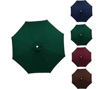 Telo di Ricambio per Ombrellone, Copertura di Ricambio per Ombrellone da Giardino, Umbrella Replacement Canopy, 6/8 Stecche, per Giardino E Patio(Dark Green,3.5m/8 Ribs)
