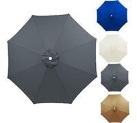 Telo di Ricambio per Ombrellone, Copertura di Ricambio per Ombrellone da Giardino, Umbrella Replacement Canopy, 6/8 Stecche, per Giardino E Patio(Dark Gray,2.5m/8 Ribs)
