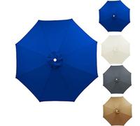 Telo di Ricambio per Ombrellone, Copertura di Ricambio per Ombrellone da Giardino, Umbrella Replacement Canopy, 6/8 Stecche, per Giardino E Patio(Royal Blue,2m/6 Ribs)