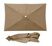 Telo di Ricambio per Ombrellone da Giardino, Ombrellone Rettangolare 3x2 m, Telo di Ricambio per Ombrellone a 6 Stecche, per Piscina Spiaggia E Tavolo(Khaki)