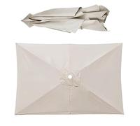 Telo di Ricambio per Ombrellone da Giardino, Ombrellone Rettangolare 3x2 m, Telo di Ricambio per Ombrellone a 6 Stecche, per Piscina Spiaggia E Tavolo(White)