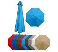 Telo Di Ricambio Per Ombrellone Impermeabile A 6/8 Stecche 2/2.7/3.0m Ombrello Di Ricambio Per Terrazza Ombrellone Parasol Ricambio Telo Di Copertura(solo Baldacchino)(Light blue,(8Rib)3.0m/118in)