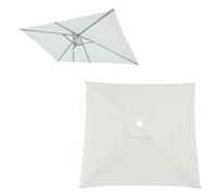 Telo Di Ricambio Per Ombrellone Quadrato 3x3.0m, Telo Per Ombrellone Da Giardino A 6 Stecche, Baldacchino Di Ricambio Parasol Protezione UV(Off-white,3x3m/9.8ftx9.8ft)