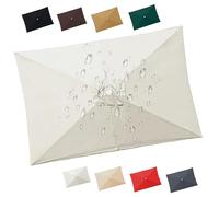 Telo di Ricambio per Ombrellone Rettangolare Quadrato 3x2m 3x3.0m, Copertura per Ombrellone da Giardino a 4/6/8 Stecche in Poliestere 180 g/m², Protezione UV 50+(White,2.50 m x 2.50 m)