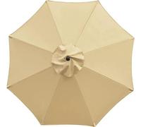 Telo di ricambio per Parassole, Copertura di Sostituzione per Ombrellone a 3m 6/8 Stecche, Tessuto in Poliestere anti-ultravioletto e Impermeabile, Solo Tettoia,Khaki-8 Streben