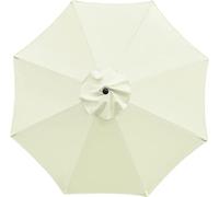 Telo di ricambio per Parassole, Copertura di Sostituzione per Ombrellone a 3m 6/8 Stecche, Tessuto in Poliestere anti-ultravioletto e Impermeabile, Solo Tettoia,White-6 Streben