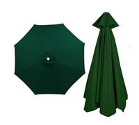 Telo Di Ricambio Per Parassole, Replacement Parasol Cover 2/2.5M/2.7M/3.5M 6 Arms/8 Arms, Impermeabile, Protezione Dai Raggi UV Telo Ombrellone, Durevole Resistente Alle Intemperie(Dark-green,2.5M/8Ri