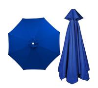 Telo Di Ricambio Per Parassole, Replacement Parasol Cover 2/2.5M/2.7M/3.5M 6 Arms/8 Arms, Impermeabile, Protezione Dai Raggi UV Telo Ombrellone, Durevole Resistente Alle Intemperie(Dark-blue,3.5M/8Rib