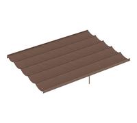 Telo di ricambio per pergola 4 x 3 m, retrattile, in poliestere resistente alle intemperie, con fori di drenaggio, colore caffè.