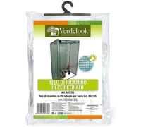 VERDELOOK | Telo di Ricambio in PE Retinato per Serra da Terrazzo Codice 647/55, Resistente, Protezione Piante, Apertura Frontale Con Cerniera, 101x52x150 cm