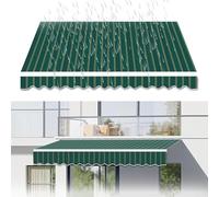 Telo di ricambio per tenda da esterno in poliestere impermeabile, retrattile, 2,5 x 2 m, a strisce verdi