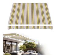 Telo di ricambio per tenda da esterno resistente, 7 x 3,5 m, impermeabile, protezione UV, copertura a baldacchino retrattile manuale per patio e terrazza, parasole resistente alle intemperie.