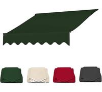 Telo di ricambio per tenda da giardino impermeabile retrattile, colore verde, per finestre e ponti, tenda parasole manuale, 1,5 m, telaio non incluso