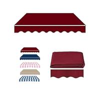 Telo di ricambio per tenda da sole, 3,5 x 1,6 m e 30,5 x 2,3 m, protezione dai raggi UV, tessuto in poliestere, colore bordeaux, ideale per balconi e rifugi all'aperto (solo tessuto)