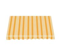 Telo di Ricambio per Tenda da Sole a Caduta e Bracci in Poliestere da 180gr/mq PU Impermeabile (Giallo e Beige, L250xP200 CM)