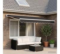vidaXL Telo di Ricambio per Tenda da Sole Antracite 235 x 195 cm, Tessuto Moderno per Tende rettangolari, Resistente al Sole, all'Acqua, Facile da Pulire, Perfetto per l'esterno