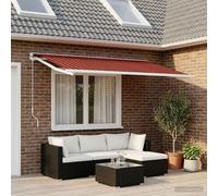 vidaXL Tessuto di ricambio per tenda da sole arancione e marrone, 500 x 350 cm, per giardino e terrazza, tenda da sole rettangolare, moderna, resistente ai raggi UV, resistente alle intemperie