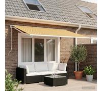 vidaXL Telo di ricambio per tenda da sole Arancione e Nero Poliestere, Copertura moderna per terrazza, rettangolare, resistente a intemperie, facile da pulire e protezione UV, ombrello di design