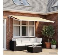 Telo di ricambio per tenda da sole Giallo e Bianco 400 × 300 cm