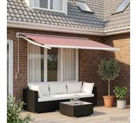 Telo di ricambio per tenda da sole Rosso e Bianco 500 × 350 cm